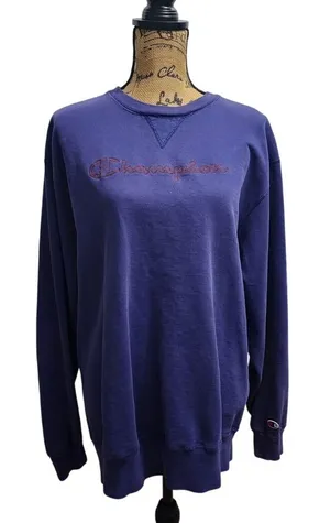 Vtg‎ Champion Sweatshirt Pullover Embroidered Logo Crew Neck Comfy Casual XX-L thumbnail 1