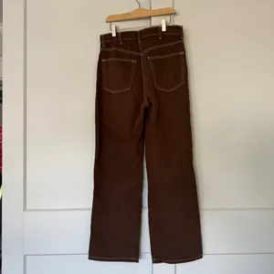 Reformation Cowboy High Rise Straight Jeans Chocolate Brown Contrast Stitch 26 thumbnail 7