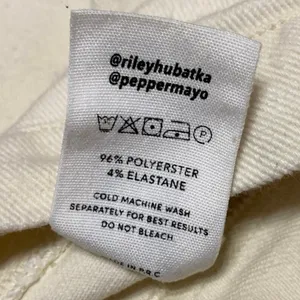 Riley Hubatka x Peppermayo White High Waist Wide Leg Palazzo Trousers Pants Sz 8 thumbnail 6