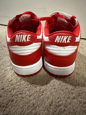 Red Nike Dunk Low thumbnail 4