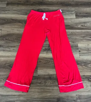 Bebe Rhinestone Red Loungewear‎ Pants Pockets Large New thumbnail 1