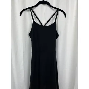 PACT Organic Black Organic Cotton Fit&Flare Midi Dress Sz.L NWT thumbnail 7
