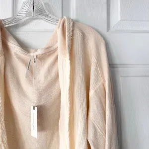 By Anthropologie Yvonne Dolman Cream Open Waterfall Shawl Cardigan NWT Small thumbnail 5