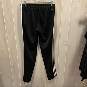 Adidas climalite three stripe side ankle zip tapered leg elastic waist pants thumbnail 5