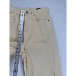 GoldSign Women's butter yellow Wide Leg Jeans Size 27 High Waist‎ Denim Casual thumbnail 3