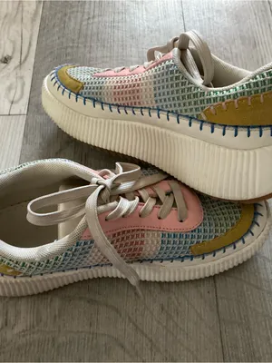 Nicole miller New York patchwork stich platform sneakers size 7 thumbnail 6
