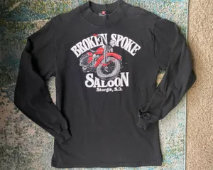 Vintage 90s Sturgis motorcycle biker logo long sleeve t-shirt, size large thumbnail 1
