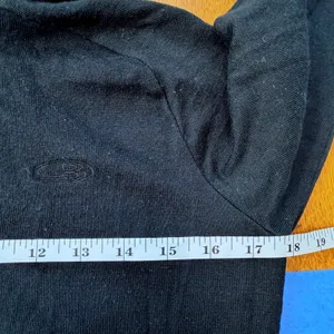 Icebreaker Sport 320 Black Merino Wool Quarter Zip Pullover Sweater Women's M thumbnail 9