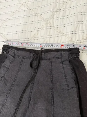 Daily Practice Anthropologie Charcoal Wide Leg Zip Hem Pants Utility Y2K thumbnail 11