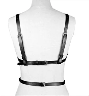Black O Ring Harness Bondage Belt New thumbnail 9