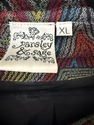 Parsley & Sage Multicolor Patterned Jacket with Red Accents women size XLarge thumbnail 3