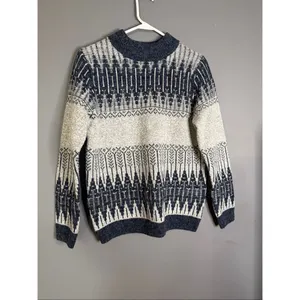 Eddie Bauer Wool Blend Fair Isle Pattern Sweater Women's Medium Vintage thumbnail 2