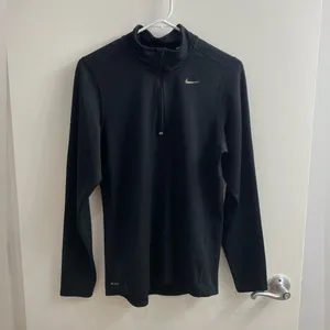 Nike Running Black Dri-Fit Athletic 1/4 Zip Pullover Womens Size S thumbnail 2