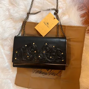 Patricia Nash Leather Clutch Crossbody Chain Bag Studded Italian Leather thumbnail 9