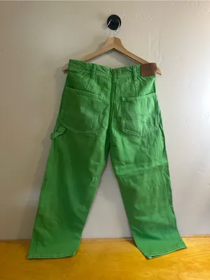 We the Free Easton Workwear Low Rise Wide Leg Cargo Jeans in Bright Green 26 thumbnail 9