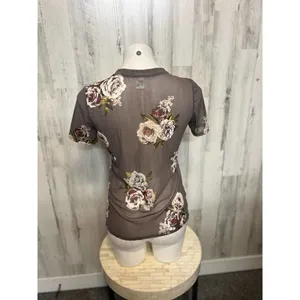 Mesh floral top Gray thumbnail 2