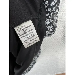 Blu Pepper Womens Dress Medium Floral Black White Lined V-Neck Knee Length‎ thumbnail 10