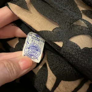 Vintage 1950s Floral Black Lace Wedding Dress Handmade thumbnail 10