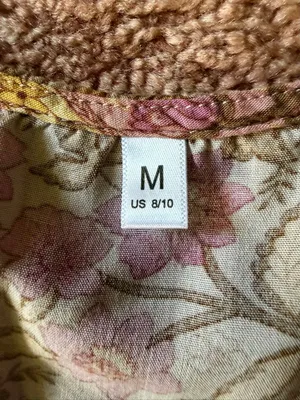 Women’s Boho Floral Maxi Dress Size M Pink Button Front Long Sleeve Rayon thumbnail 10