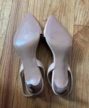 NWOT Banana Republic All Leather Vintage Slingback Sandals like hello soulmate Kitten Classic Pointed Casual Work Date Daily Low heeled Pumps Stilettos thumbnail 7