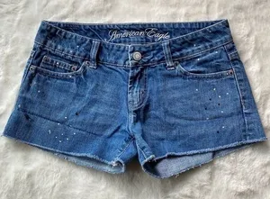 American Eagle‎ Paint Splatter Denim Short thumbnail 1