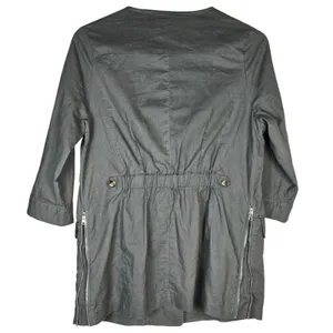 Mittoshop Gray Hemp Cotton Blend Button Up Utility Jacket 12970 Womens Medium thumbnail 4