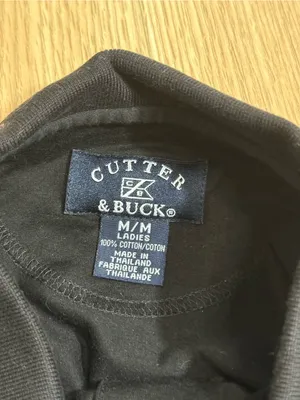 Cutter and Buck Black‎ Sleeveless Golf Polo Shirt M Womens Preppy Country Club thumbnail 3