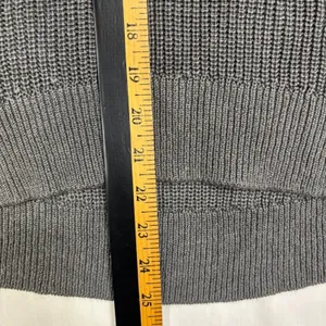 NY & Co Soho Jeans Sweater Gray Off Shoulder Cable Knit Boho Minimalist Casual M thumbnail 9