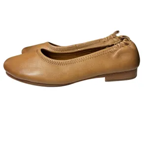 Sofft Tan Leather Ballet Flats Elastic Topline Minimalist Comfort Size 7.5 thumbnail 9