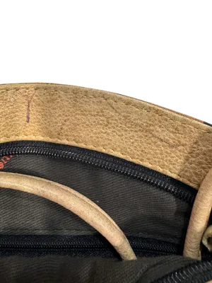 Magnifique Vintage Abstract Hand Painted Genuine Leather Half Moon Crossbody Bag thumbnail 12