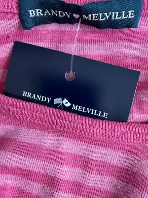 NWT Brandy Melville Pink Striped Spaghetti Strap Tank Top thumbnail 6