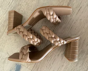 Tan dolce vita braided heals  thumbnail 1