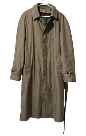Lauren Ralph Lauren‎ Khaki Classic Belted Trench Coat Overcoat Size 40L City thumbnail 1