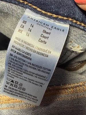 American Eagle Super High Rise Flare Jeans Womens 14 Short Next Level Stretch thumbnail 12