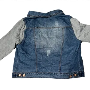 L Ci Sono Blue Gray Polyester DenimJean Jacket Sweatshirt Autumn Casual Women’s thumbnail 3