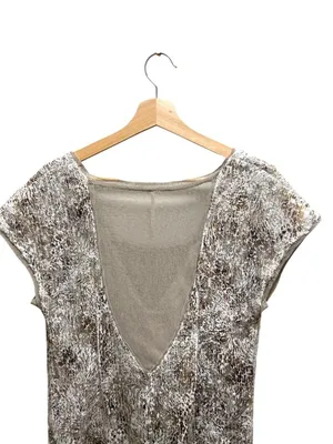 Free People Midnight Dreamer Metallic Sequin Tunic Silver Size XS Glam Wedding thumbnail 13