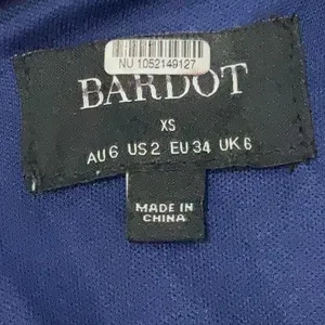 Bardot Navy Blue Velvet Open Back Tie Midi Dress XS Dark Romance Whimsigoth thumbnail 11