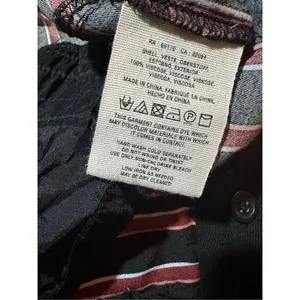 ANTHROPOLOGIE Striped Silky Tie Joggers in Black/Red‎ sz small thumbnail 15