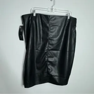 Liverpool NWT‎ Stitch Fix Faux Leather Skirt Pencil Side Slit Black 18W Workwear thumbnail 6