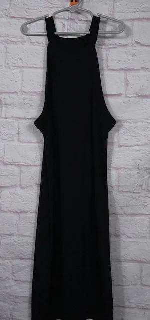 American Eagle Medium Black Sleeveless Midi Dress thumbnail 1