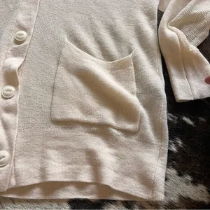 RAG & BONE Cream‎ Fine Wool Button Front Cardigan Size XS thumbnail 4