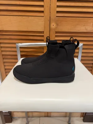 Vessi Weekend Chelsea Boots Waterproof Black Knit Slip On Sneaker Shoes W6 thumbnail 4