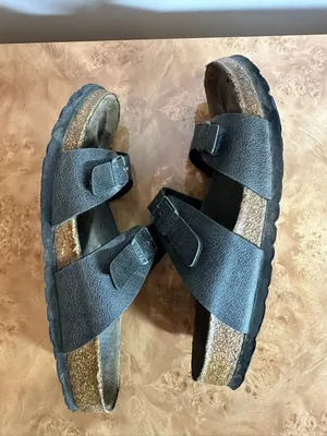 Birkenstock Arizona Brown Birko-Flor Two Strap Sandals Unisex Size 38 EU thumbnail 4