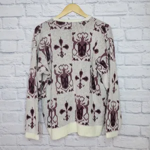 Vintage 80s Geometric Abstract Purple Sweater thumbnail 4