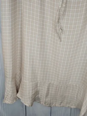 American Eagle Plaid Mini Boho Cottagecore Casual Prairie Peasant Sundress thumbnail 4