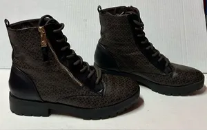 Daisy Fuentes Skylah Zip/Lace Up Lug Sole Combat Ankle Boots Size 8.5 M thumbnail 1