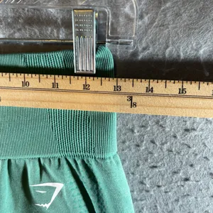 1288 | Gymshark Seamless High‎ Waisted Workout Athletic Shorts Green Womens S thumbnail 3