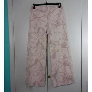 Cali 1850‎ Pink Tree Branch Camo High Rise Wide Leg Jeans Y2K Streetwear 11 30 thumbnail 2