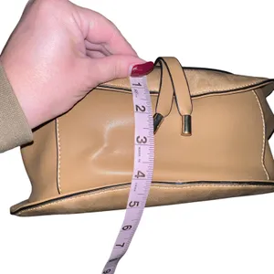 Womens Tan Faux Leather Satchel Handbag Shoulder Bag Crossbody Strap Top Handle‎ thumbnail 10