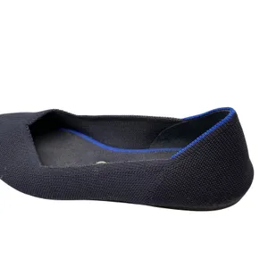 Rothy's The Ballet Flat Navy Indigo Blue‎ Trim Almond Toe Knit Shoes Womens 9 thumbnail 7